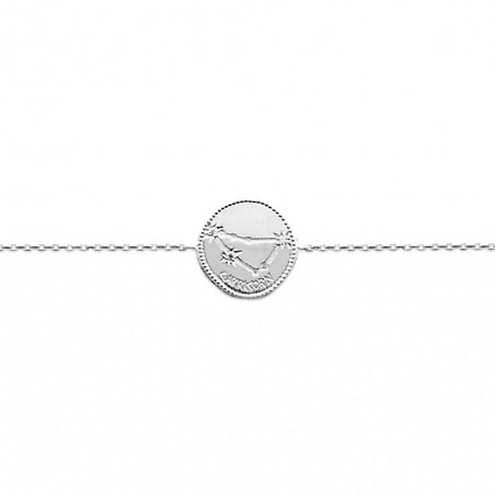 Bracelet constellation Capricorne argent zirconium