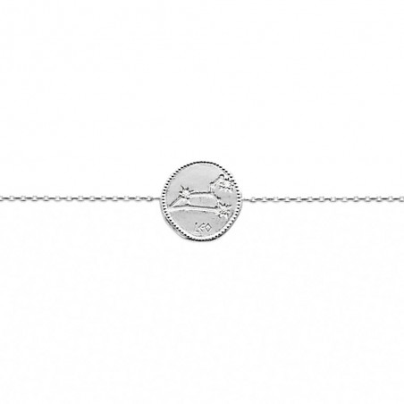 Bracelet constellation Lion argent zirconium