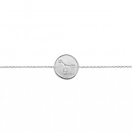 Bracelet constellation Cancer argent zirconium