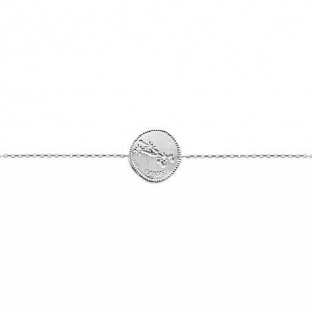 Bracelet constellation Taureau argent zirconium