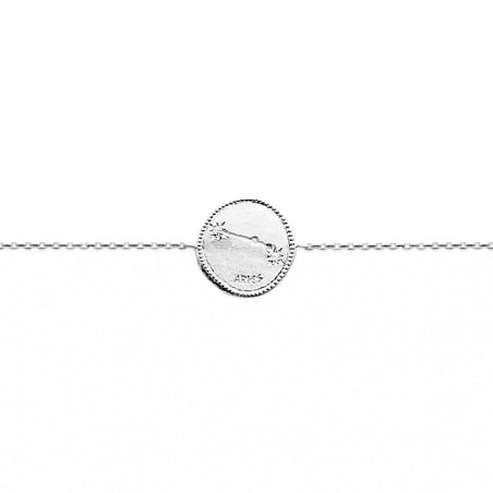 Bracelet constellation Bélier argent zirconium