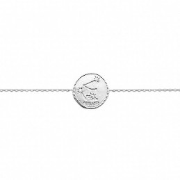 Bracelet constellation Verseau argent zirconium