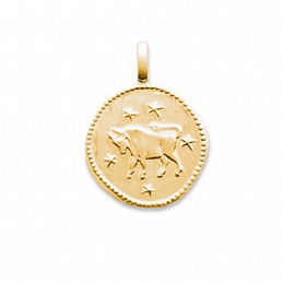 Pendentif signe astrologique Taureau plaqué or