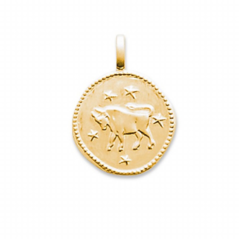Pendentif signe astrologique Taureau plaqué or